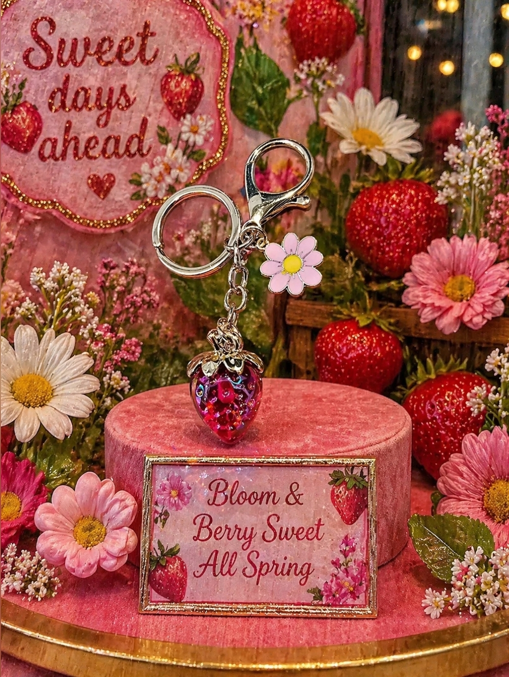 Strawberry Keychain/Bag Charm